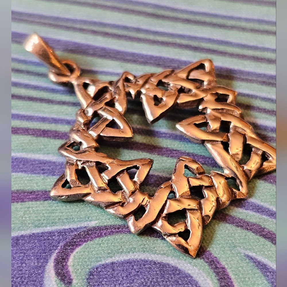 Handcrafted Solid Sterling Silver Celtic Knot 5 F… - image 8